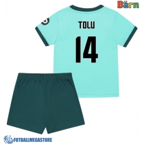 Fotballdrakt Barn Wolves Tolu Arokodare #14 Bortedraktsett 2025-26 Kortermet (+ Korte bukser)